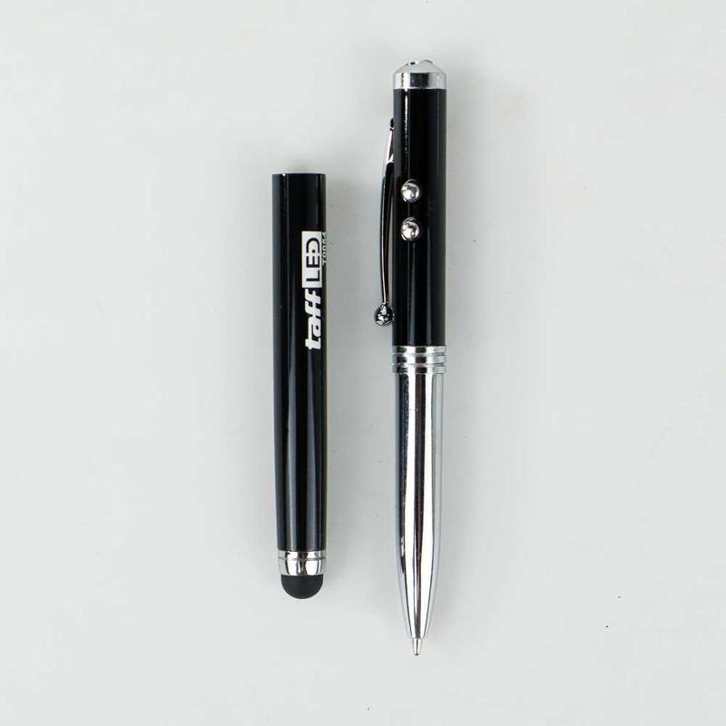 Product Introduction of 4 in 1 Senter Laser Pointer Pen dan Stylus - T0054 - TaffLED Dandees Store Aluminium Led Pena 16