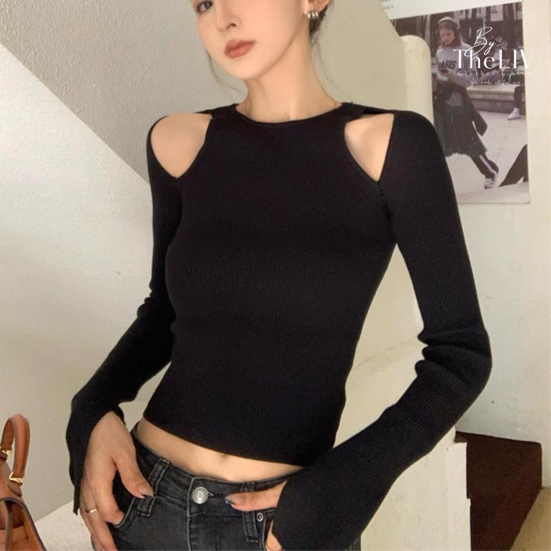  Áo Len LILI Khoét Vai - KHÔNG KHOÉT SAU ÁO - Hàng QC 