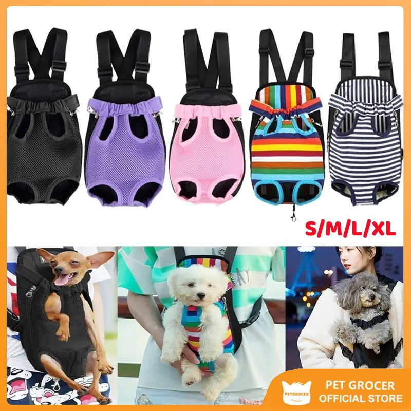 PET GROCER Portable Outdoor Travel Pet Carrier Bag Dog Carrier Bag Front Cat Carrier Cute Bag Carrier Outdoor Backpack Pet Accessories