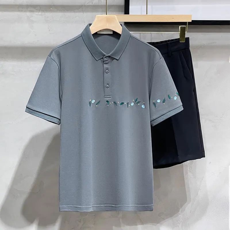 Áo Polo Nam Nữ Họa Tiết Thêu Ngục Và Thêu Tay, Chất Vải Cá Sấu Cao Cấp Menswear Nhung Ong 4