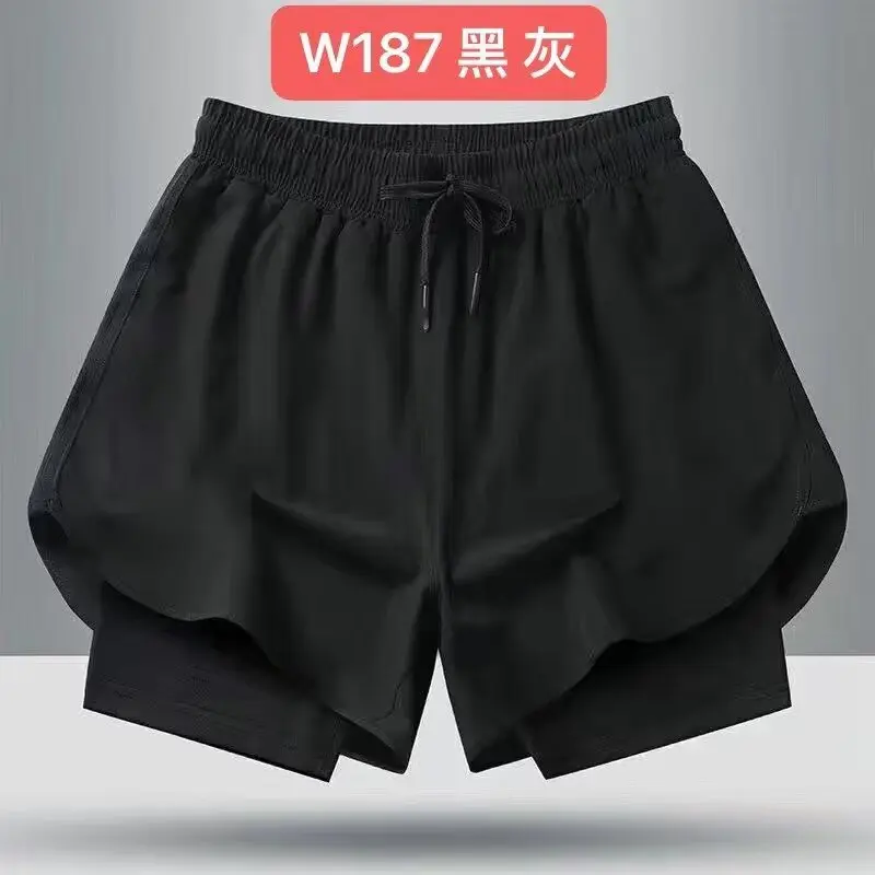 Quần Đùi Thể Thao Thể Dục, Phong Cách Mỹ, Dành Cho Nam Giới, Thích Hợp Để Chạy Bộ Và Bóng Rổ, Lót Bên Trong, Thiết Kế Giả Hai Lớp, Trang Phục Tập Luyện, Chiều Dài Ba Phần Tư, Quần Soóc Thường Ngày 2