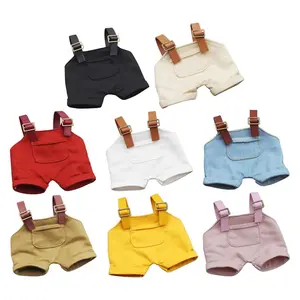 BONEKA OVERAL 17cm Miniature Doll Pants Costumes Party Toy Kids Dress up Girls Gift Doll Overall Pants Girl Doll Outfits Cute Doll Clothing LABUBU