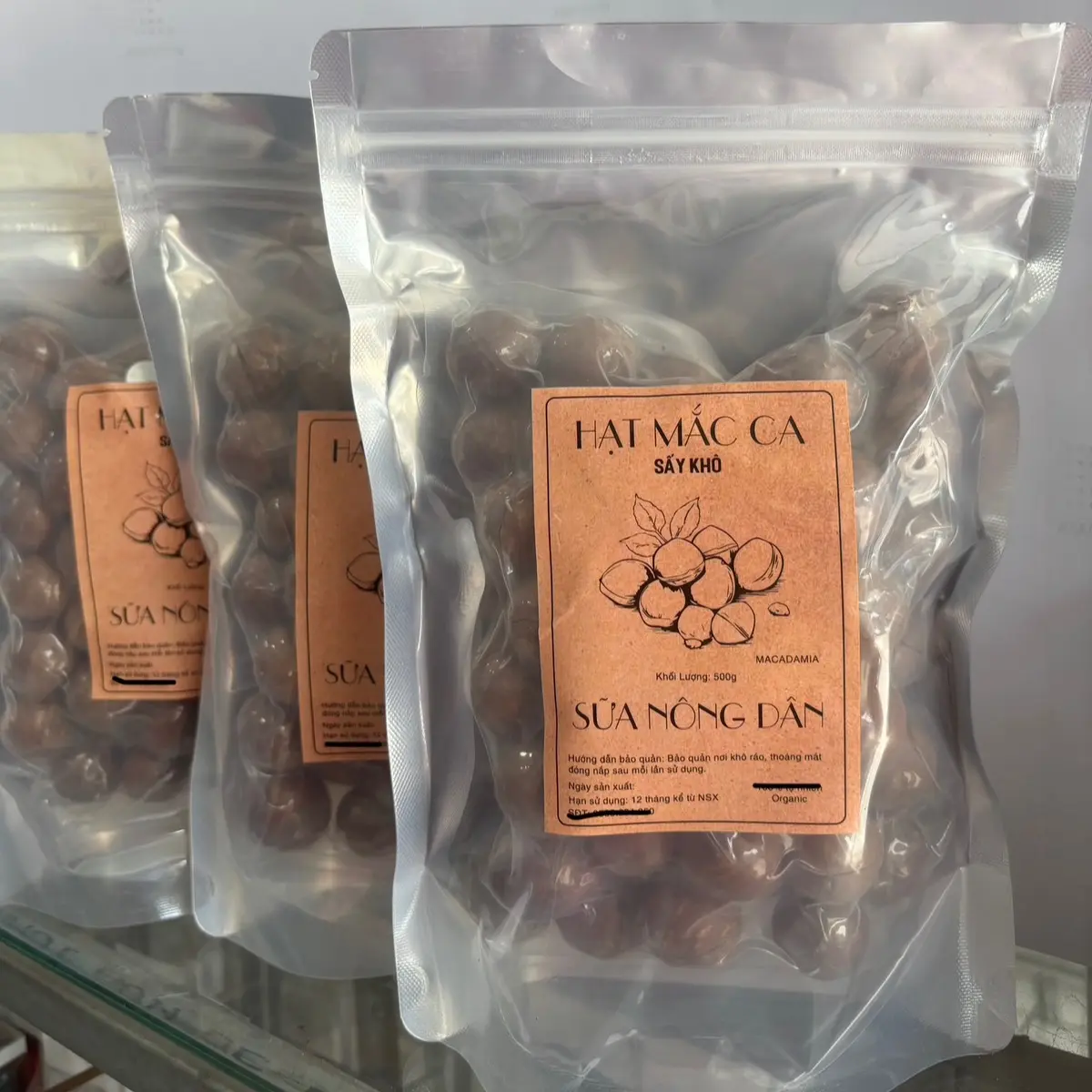 1kg Hạt Mắc Ca Organic Đăk Lắk size T( 2,2-2,8cm)
