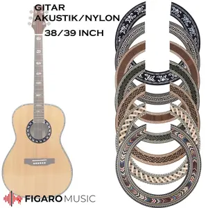 Stiker Decal Motif untuk Gitar Akustik 38/39 Inch