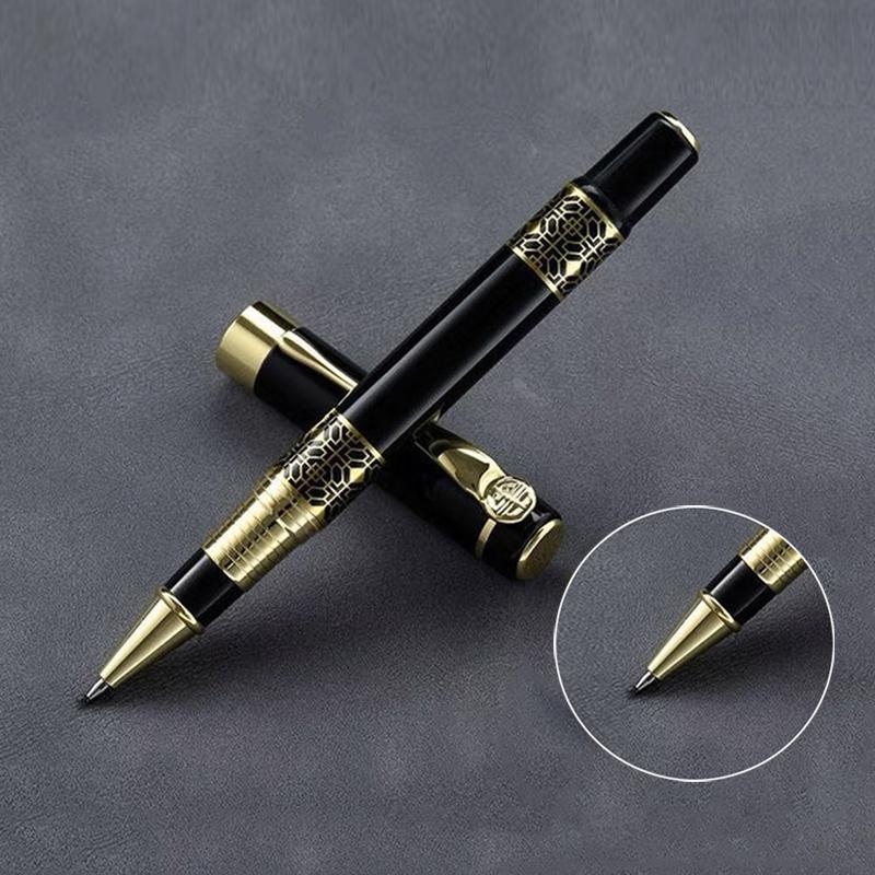 Product Introduction of Business Roller Pen, Retro Metal Smooth Writing Pen for School and Office, Blue/Black Refill, Birthday Gift Ideas 4