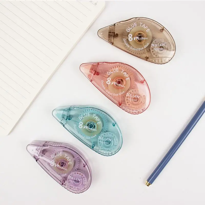 Double Sided Tape Roller, 4 Counts/set Portable Mini Double Sided Tape Dispenser, Scrapbooking Tape, Office Stationery & Supplies