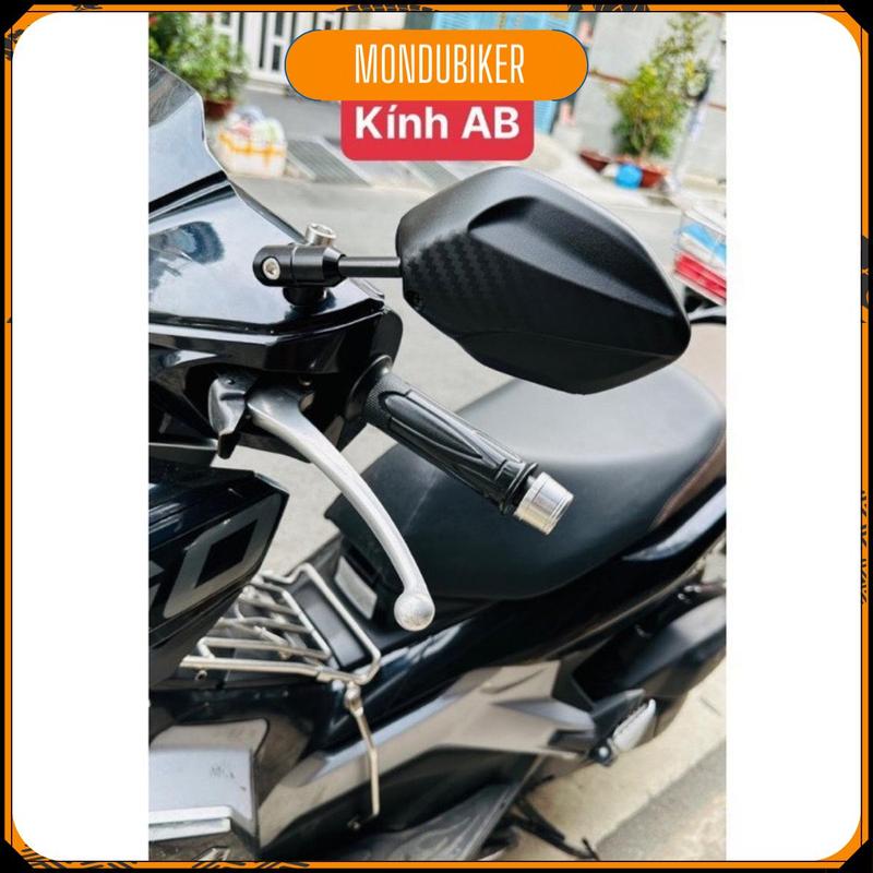 Gương Chiếu Hậu Chân xoay Full Nhôm Tặng Kèm nối 2cm Xoay 360 độ Loại 1 Gập mặt đồng hồ Gắn Các Dòng Xe Máy 5