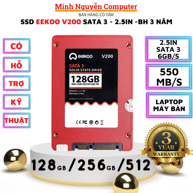 Ổ cứng SSD 128GB - 256GB - 512GB EEKOO 2.5 SATA 3 dùng cho Laptop và máy tính PC New - Bảo Hành 3 năm -1 đổi 1