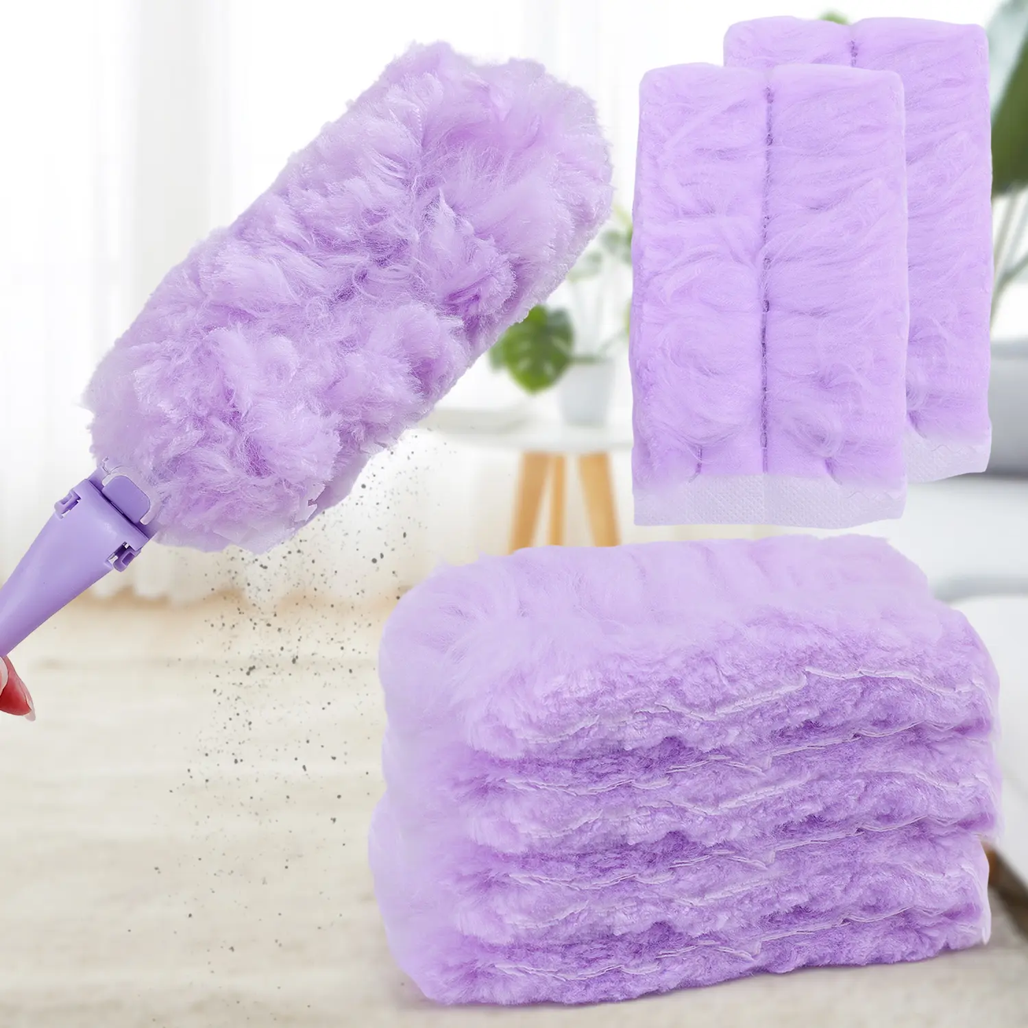 1 Set/1 Pc Foldable Electrostatic Duster Household Hair Dust Cleaning Tool Reusable Washable Home Care Supplies
