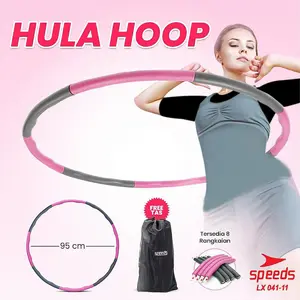 SPEEDS Hula Hoop Foam Bongkar Pasang Hulla Hoop Anak Dewasa Alat Olaharaga Hulla Hoop 041-11