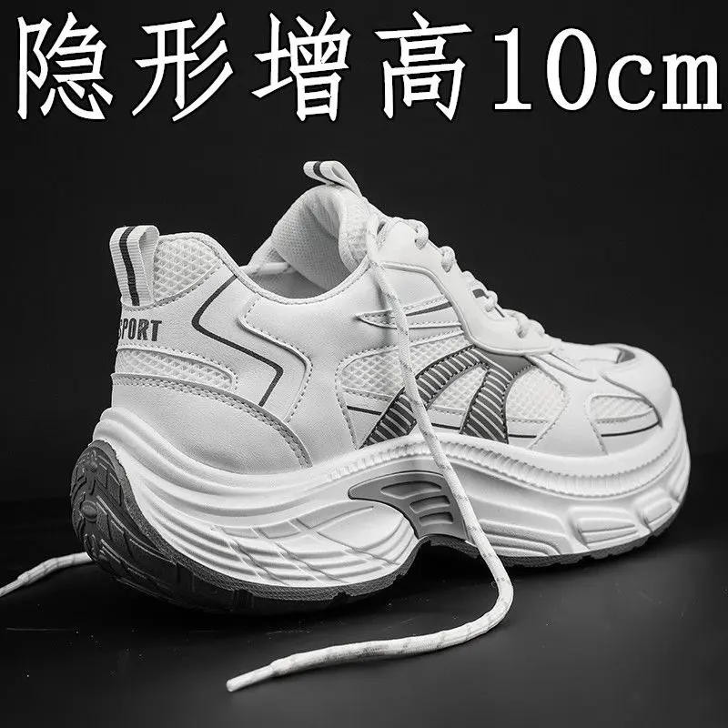 Giày Tăng Chiều Cao, Giày Nam, Đế Tăng Chiều Cao 10cm, 8 Cm6cm, Thời Trang, Lưới Dễ Phối Đồ, Thoáng Khí, Đế, Phong Cách Bố Paris