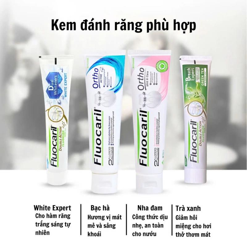Product Introduction of Kem đánh răng loại niềng răng Fluocaril Nội địa Thái Lan, dành cho răng niềng 12