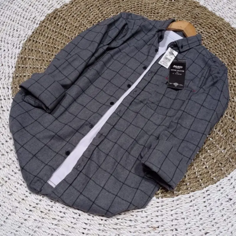 KEMEJA FLANEL IMPOR PRIA WANITA KUALITAS PREMIUM LENGAN PANJANG UNISEX