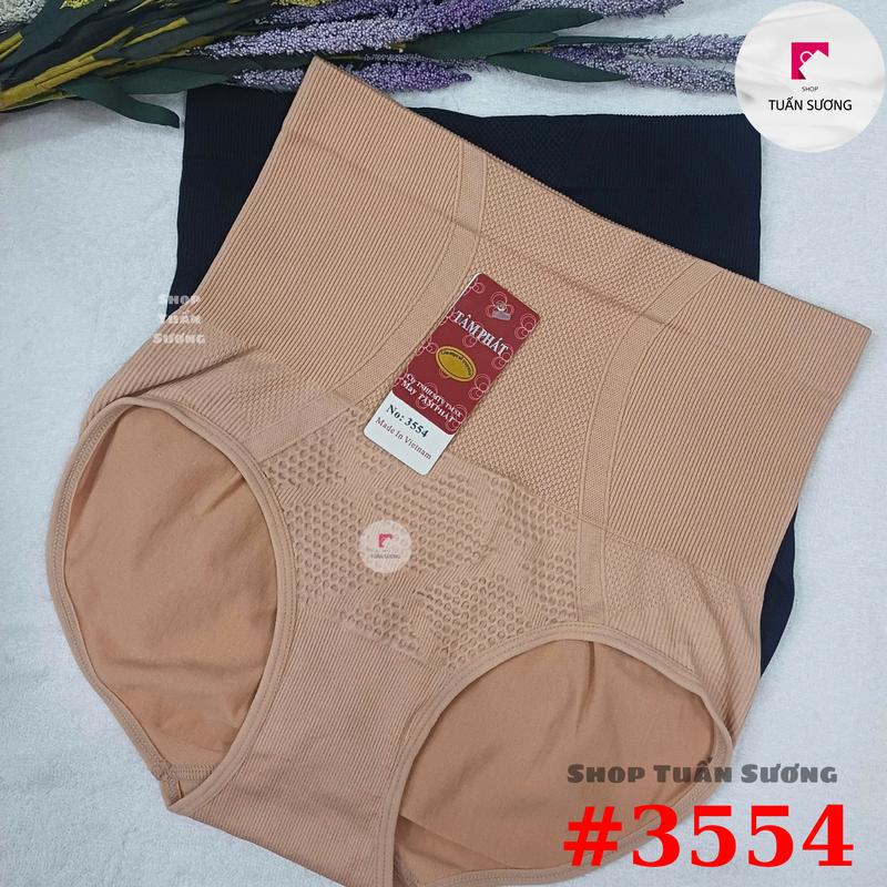 Set 1-2 Quần Lót Nữ Mã 3554 Chất Vải Ghen Dệt Kim Lưng Cao Hỗ Trợ Ôm Bụng Tốt - Tết Women