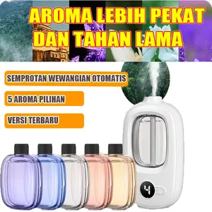 5 Aroma Pilihan Humidifier Diffuser Aromaterapi Mini Aromaterapi Pewangi Ruangan LED Otomatis Dinding 4 Mode Spray Pengharum Otomatis .