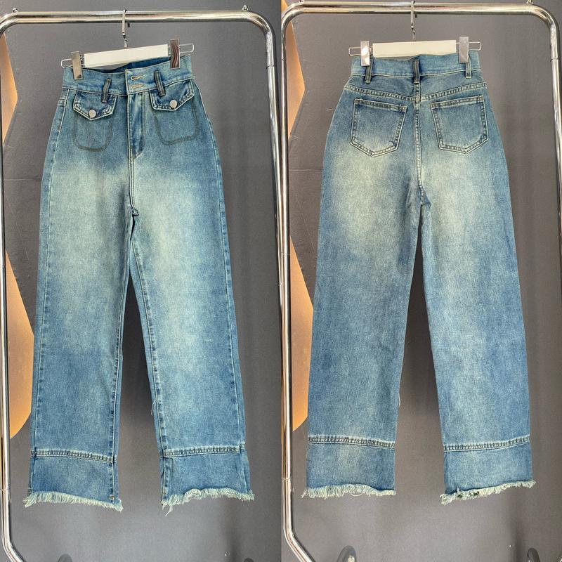 Quần Jean Nữ Túi Kiểu Lai Tua Lưng Cao FORM NHỎ BC365