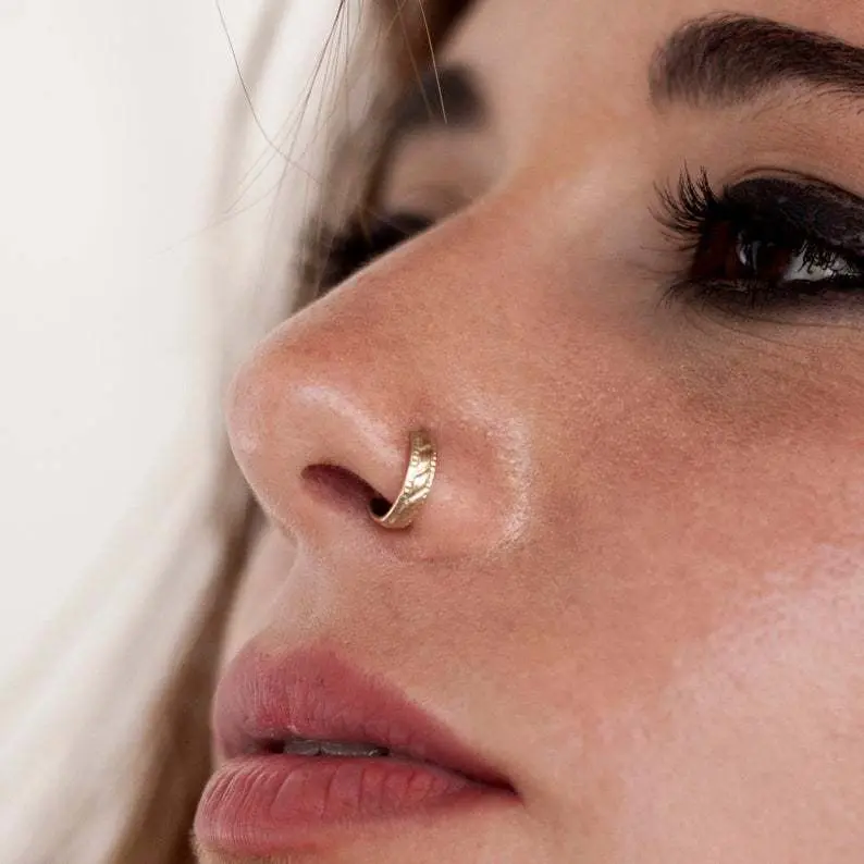 New Super Shiny Creative Nose Stud Piercing Jewelry Nose Ring Nose Stud Earrings European and American Handmade Ear Studs Earrings for Women