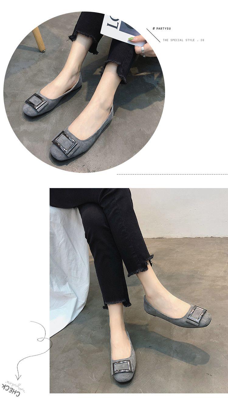 Product Introduction of 34/44 Size 35-Size 44 Women's Oversized Shoes Botton Width Fat 43 plus-Sized Pumps Versatile Korean Flat Low-Cut Gommino 12
