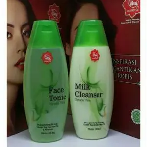 Paket Milk Cleanser Face Tonic Toner Greentea Green Tea 100 mL Viva Kulit Berjerawat Kontrol Minyak