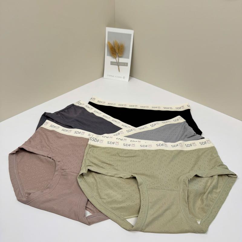 combo quần lót nữ thun lạnh -  cạp in chữ - thông hơi thoáng khí siêu nhẹ - 2961 40kg - 70kg