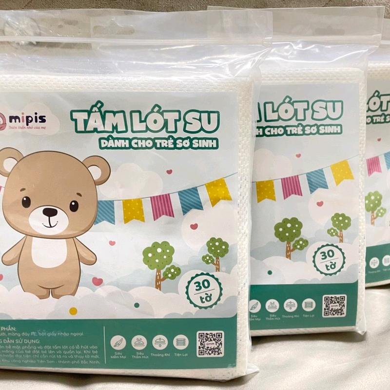  Tấm lót su dành cho trẻ sơ sinh 30 tấm  tã giấy Cho Bé Voi 
