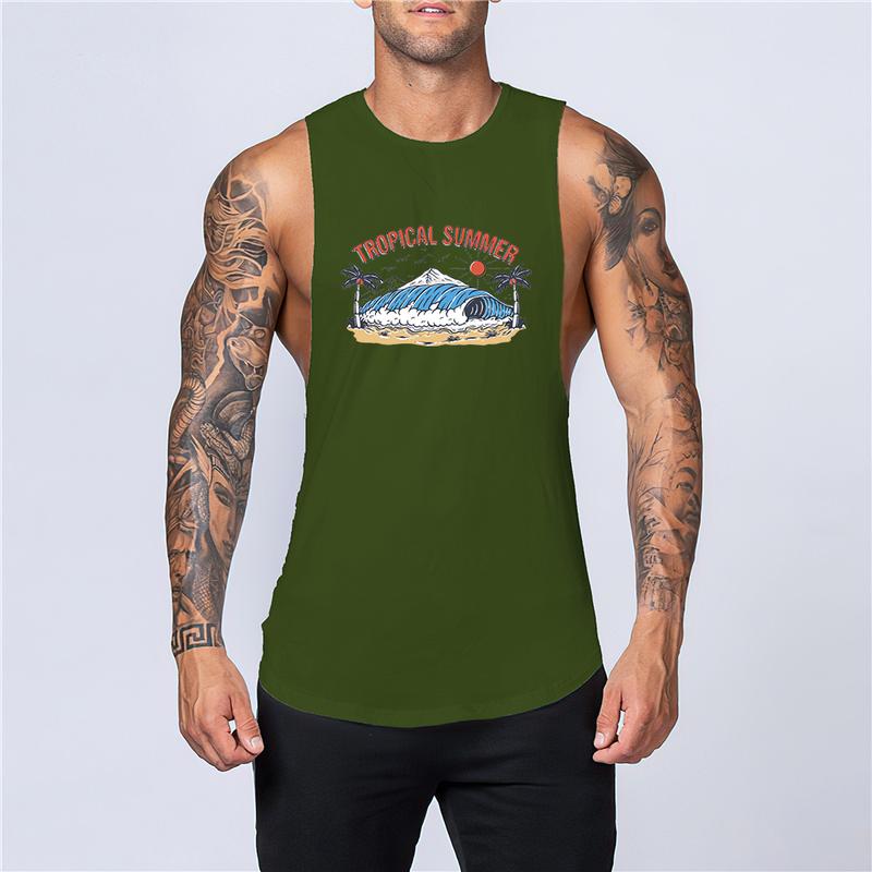 Product Introduction of Fashion Leisure Clothing Men Outdoor Y2k Print Tank Top Breathable Basketball Sleeveless Shirt Gym Sport Summer Quick Dry Fnaf 8