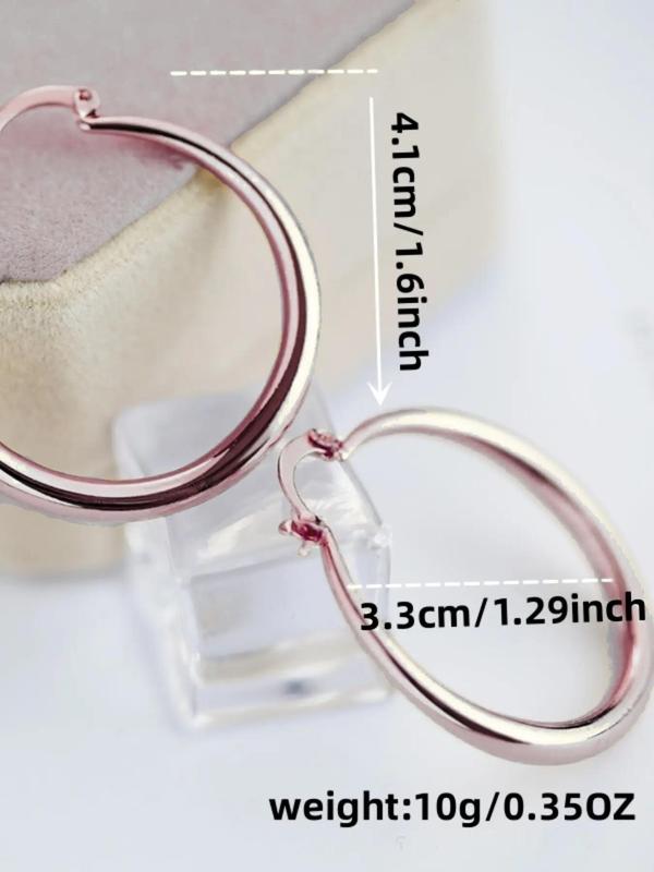 1 Pair Circle Earrings Simple Design for Women Girl, Simple Design All-match Big Circle Hoop Earrings, Hoop Ear Jewelry, Party Holiday Gift Idea 1