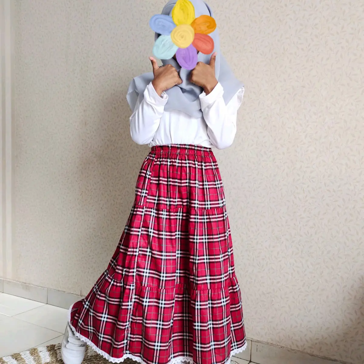 Rok anak panjang usia 3-12 tahun rok anak motif