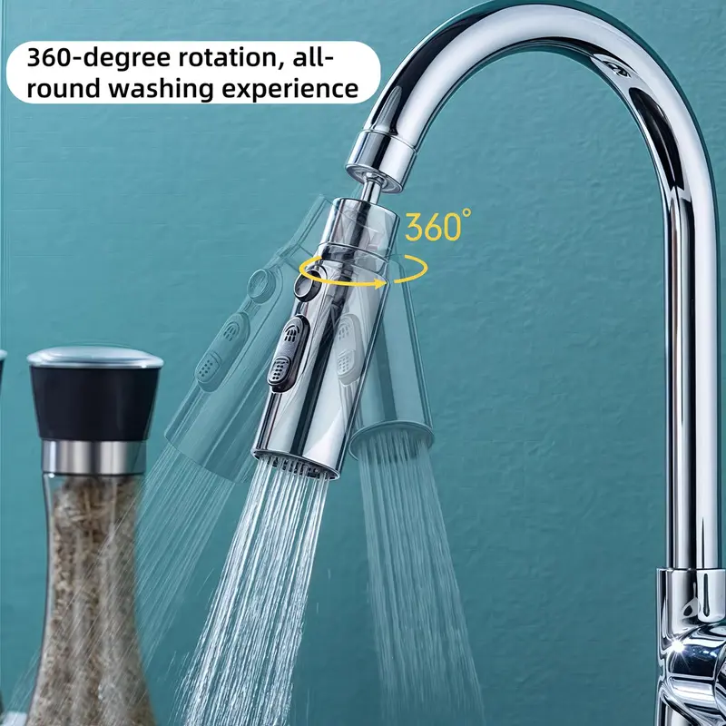 Kitchen Sink Faucet, Sink Touch Faucet, Multi-function Universal Extension Quick-connect Shower Head, Suitable for Kitchen, Bathroom, Wash Basin, Vegetable Sink 4