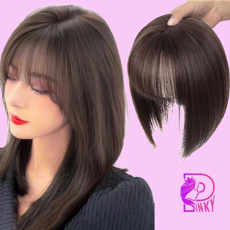 Tóc che hói kèm mái PINKY tóc mái giả phủ bạċ che hói kèm mái cao cấp phong cách hàn quốc Women Wig
