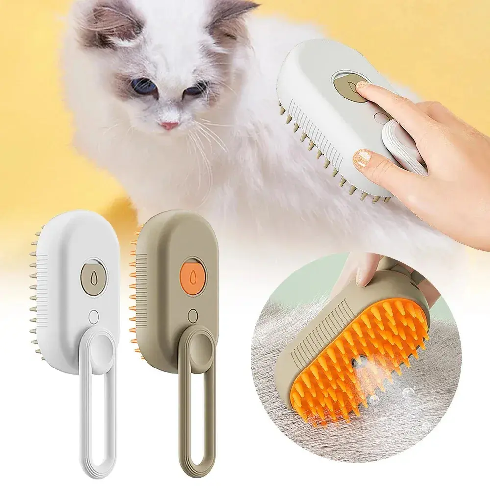 Cat and Dog Pet Spray Massage Comb/3 in 1 Sisir Uap Kucing Sisir Kucing /sisir Kucing Bulu Rontok Brush Kucing Pet Grooming Brush Spray sisir kucing  1 paket sisir  mandi