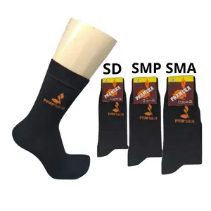Kaos Kaki Pramuka Hitam Panjang SD SMP SMA – Kaos Kaki Sekolah Motif Tunas Kelapa Anak Laki & Perempuan