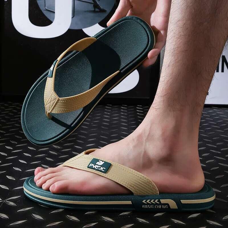 Product Introduction of Fashion Casual Flip ps Men Anti-slip Comfortable Beach Slippers Homewear Breathable Men's Outwear Slipper Home 6