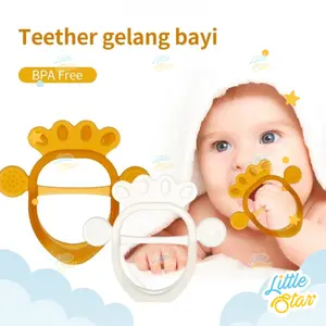 Teether Gelang Bayi Mainan Gigitan Anak Bayi Silikon BPA Free