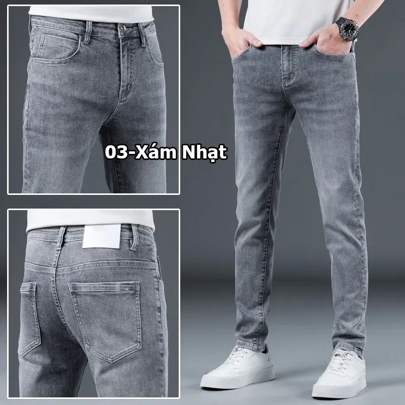 Quần Jeans Nam cao cấp co giãn 4 chiều thoải mái phong cách chất lượng cao, dày dặn, thoáng khí 4