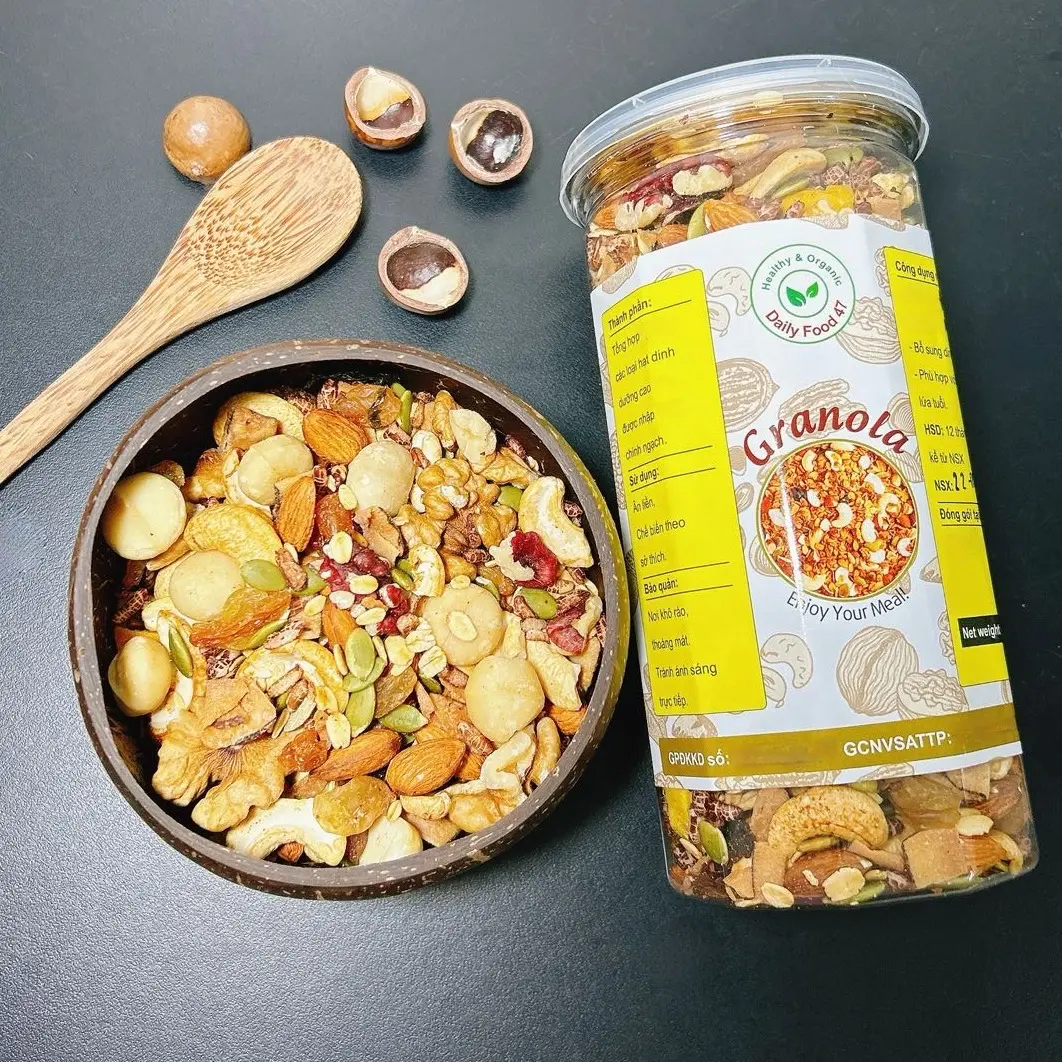 [Flash Sale] Granola 3% Yến Mạch Có Macca | Vị Mật Ong 500Gram Hạt Ngũ Cốc ngucoc