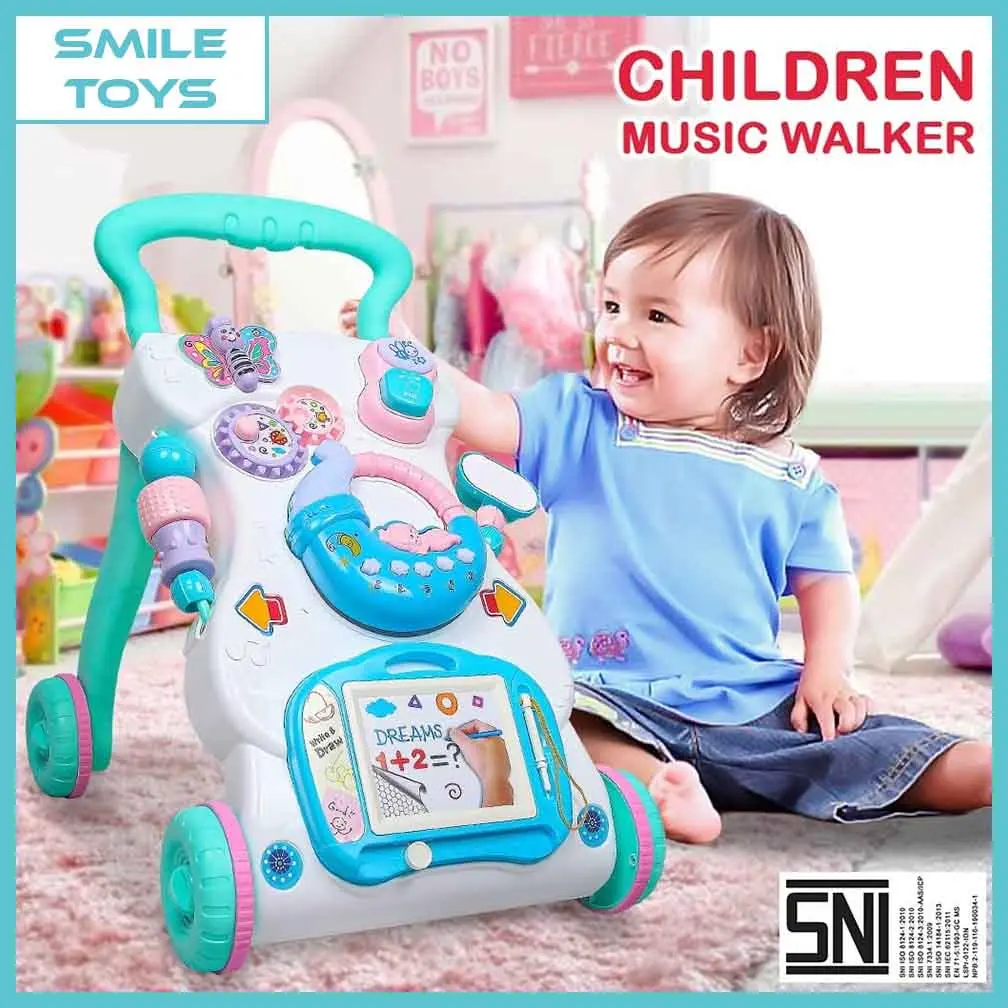 MAINAN ANAK BABY WALKER MUSIC AU03 - DORONGAN BAYI MUSIK - DORONGAN PUSH WALKER