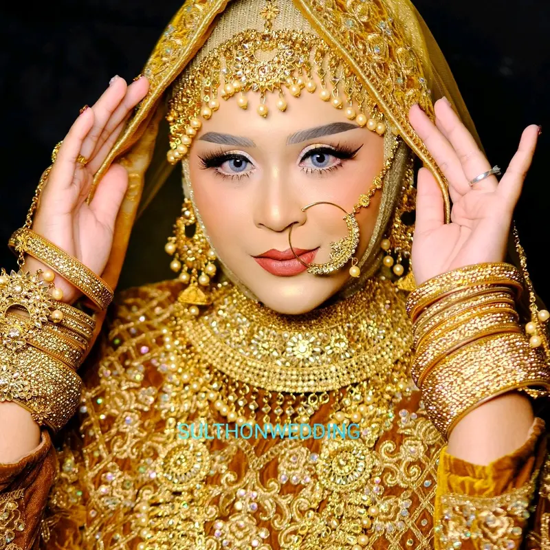 Kalung india pengantin COD New Arrival Baru Asli india import dari india terbaru motif cek out kalung india full set 1 0
