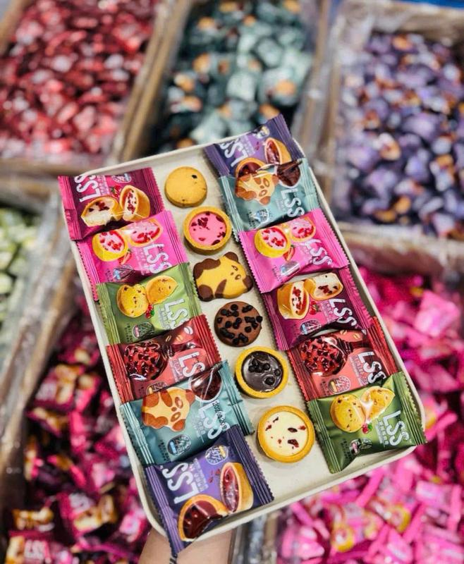 [GÓI MIX 100G ] BÁNH QUY BƠ SỮA SOCOLA LSS, Bánh Quy Socola LSS, Bánh quy bơ phủ socola thơm ngon, bánh cookies socola