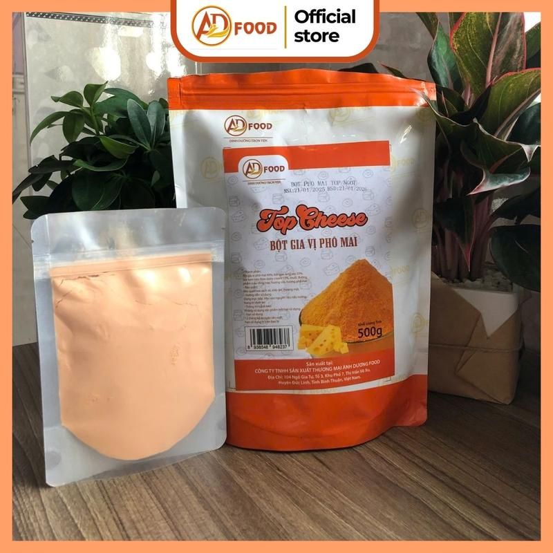 100g Bột phô mai Top Cheese vị  NGỌT ADFOOD - Phù hợp để chế biến nhiều món ăn hấp dẫn như tokbokki lắc phô mai, gà chiên lắc, rong biển mix phô mai, khoai lang kén lắc phô mai, làm sốt hoặc rắc trực tiếp lên món ăn...