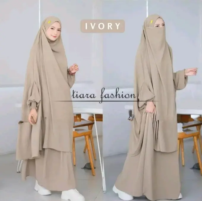 one set french khimar tangan cadar inara 2