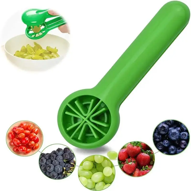 Cherry Cutter, 1 Count Grape Tomato Cutter, Multifunctional Vegetable & Fruit Food Cutter, Fruit & Vegetable Utensils for Home Kitchen
