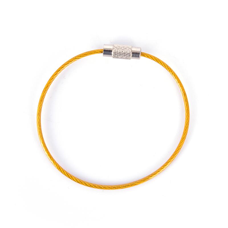 Product Introduction of Wire Keychain Keyring Circle Rope Cable Loop Screw Lock Gadget 28