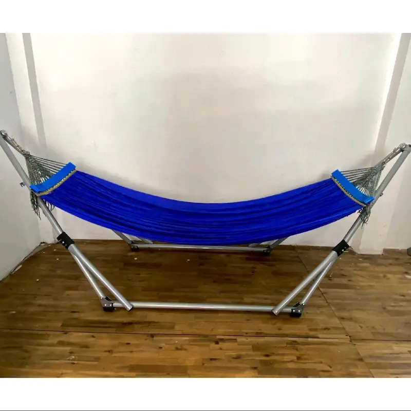 Bộ Khung Võng xếp sơn Bạc chống rỉ sét- hàng cao cấp bao chắc chắn+ lưới võng nhiều màu sắc bao êm khung  võng 8