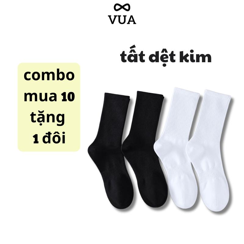 [VUA] [COMBO 10 ĐÔI TẶNG 1 ĐÔI] Tất cổ cao nam nữ dày dặn vừa phải phù hợp cả nam và nữ, Thoáng khí Sport Cotton tất thể thao thun spandex Yoga Tập Thể Dục