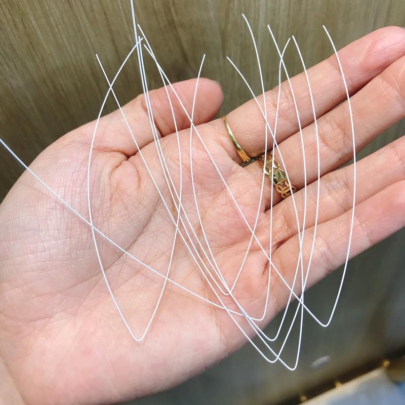 Kim xâu vòng tay chuỗi hạt xỏ hạt cườm dài 20cm - Vỏ nhựa lõi thép không rỉ