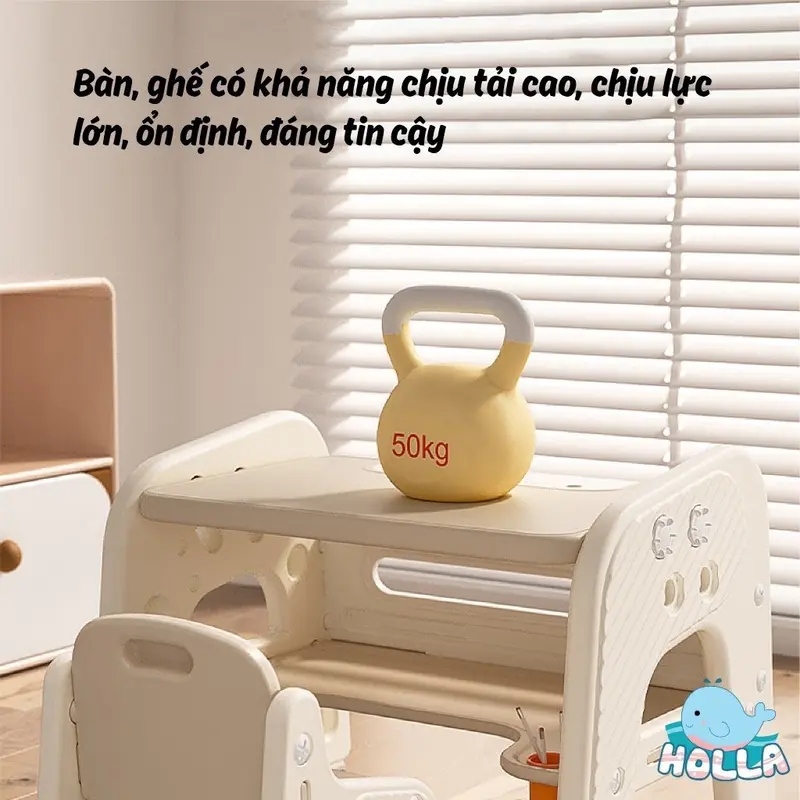 ￼Bộ Bàn Ghế Đa Năng HOLLA HL 10227 Bảng Vẽ Kiêm Bàn Học Thông Minh Tặng Kèm Ghế Cho Bé 7