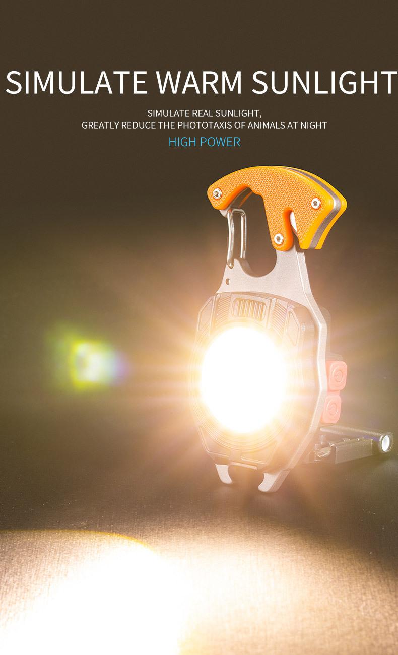 Product Introduction of <Local Delivery>Outdoor Key Portable Light Window Breaking Hammer Screwdriver Magnetic LED Keychain Emergency Flashlight 22