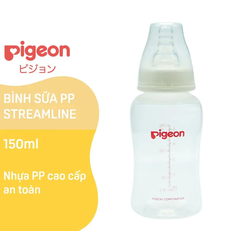 Bình sữa cổ hẹp Pigeon PP Streamline 150ml/250ml 2