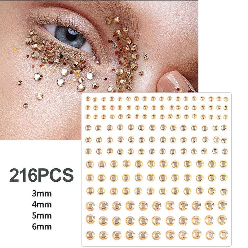 Diamond Face Stickers Nail Art Diamond Face Performance Party Makeup Ball Decorations No Glue Decorative Face Stickers 6